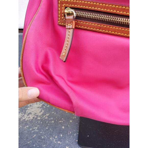 Dooney and Bourke Women's Hot Pink Nylon Leather Strap Shoulder Bag Read Descri - Picture 9 of 15